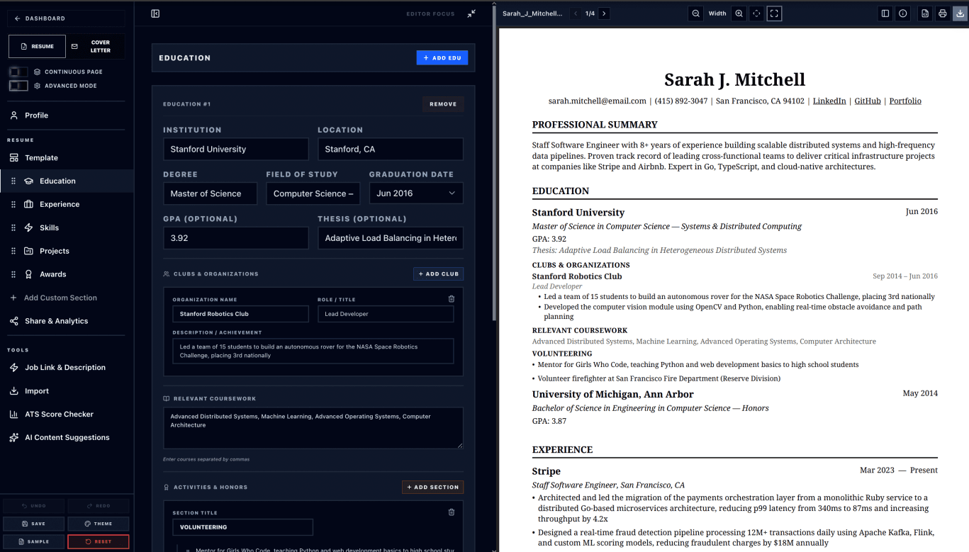 CVStack screenshot 1